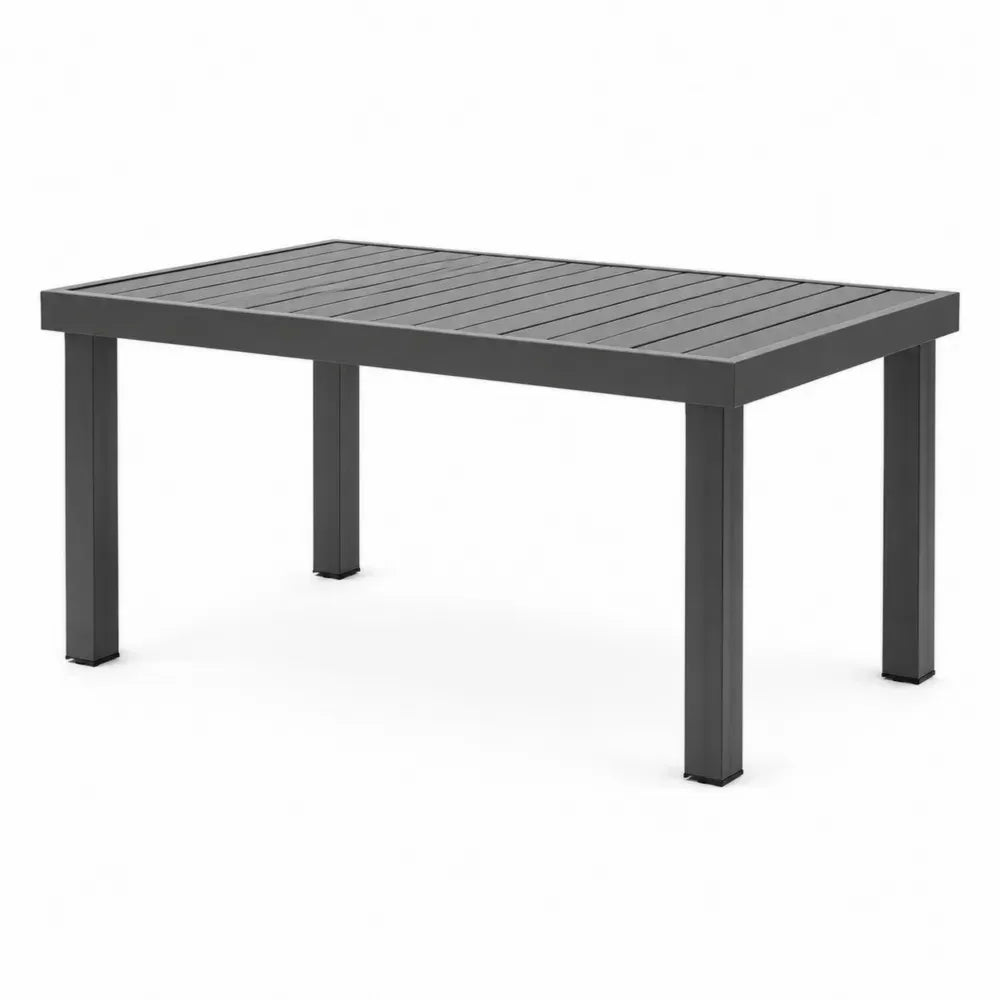 Gartentisch rechteckig 180 x 90 x 74 cm Aluminium pulverbeschichtet Anthrazit